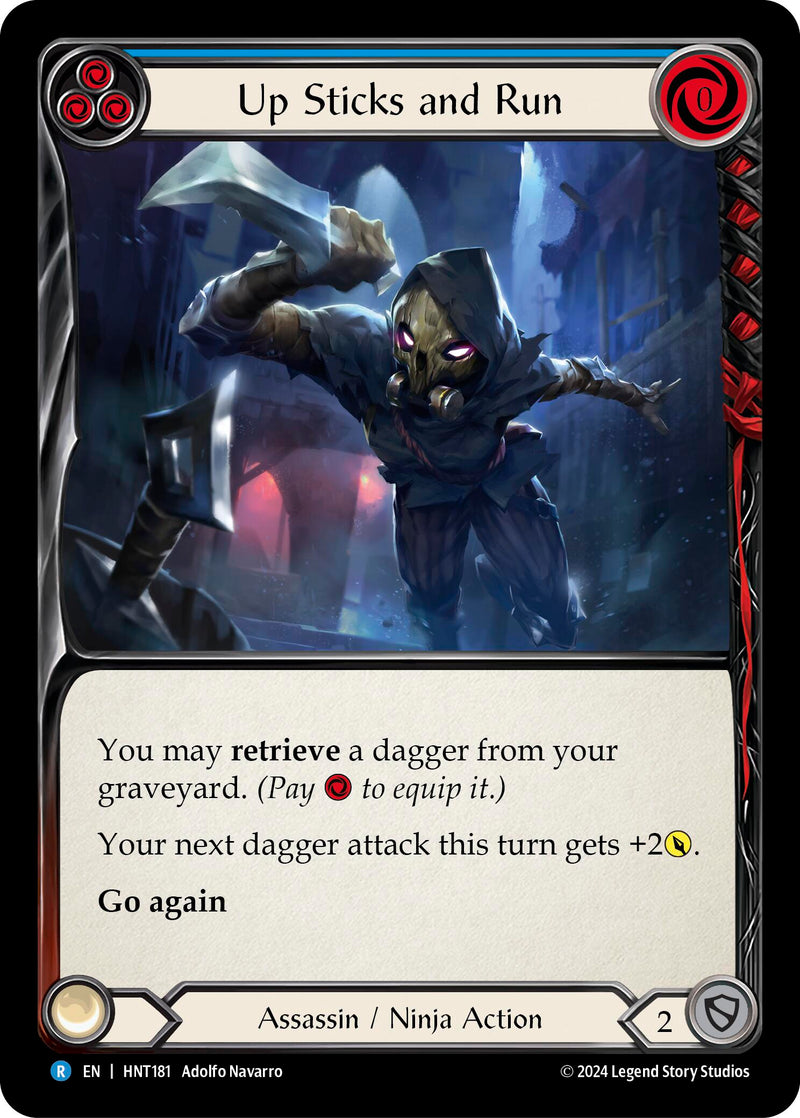 Up Sticks and Run (Blue) [HNT181] (The Hunted) - Evolution TCG