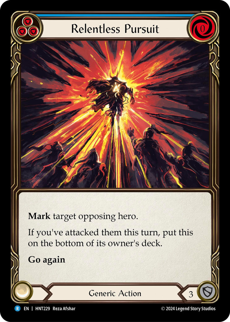 Relentless Pursuit (Blue) [HNT229] (The Hunted) - Evolution TCG