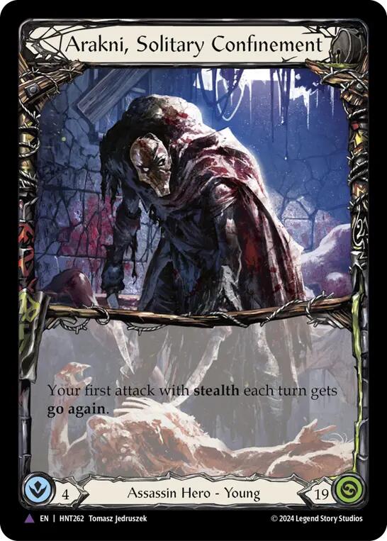 Arakni, Solitary Confinement (Marvel) [HNT262] (The Hunted)  Cold Foil - Evolution TCG