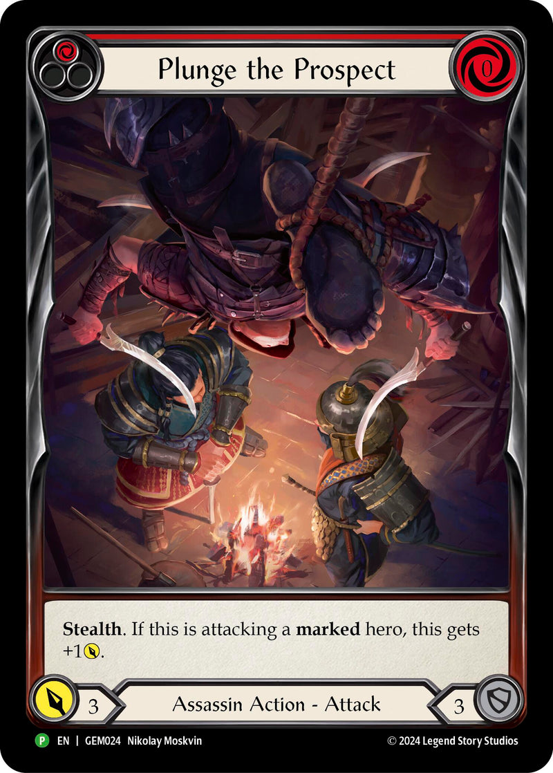 Plunge the Prospect (Red) [GEM024] (GEM Pack 1)  Rainbow Foil - Evolution TCG