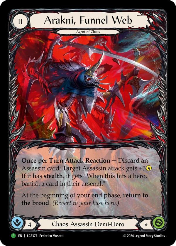 Arakni, Funnel Web (Extended Art) [LGS377] (Promo)  Rainbow Foil - Evolution TCG