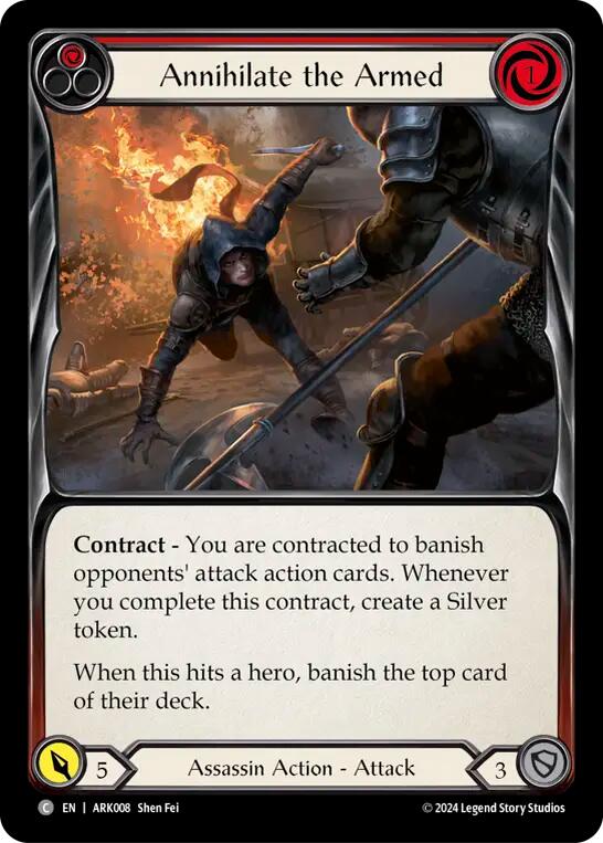 Annihilate the Armed (Red) [ARK008] (The Hunted Arakni Blitz Deck) - Evolution TCG