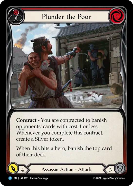 Plunder the Poor (Red) [ARK011] (The Hunted Arakni Blitz Deck) - Evolution TCG