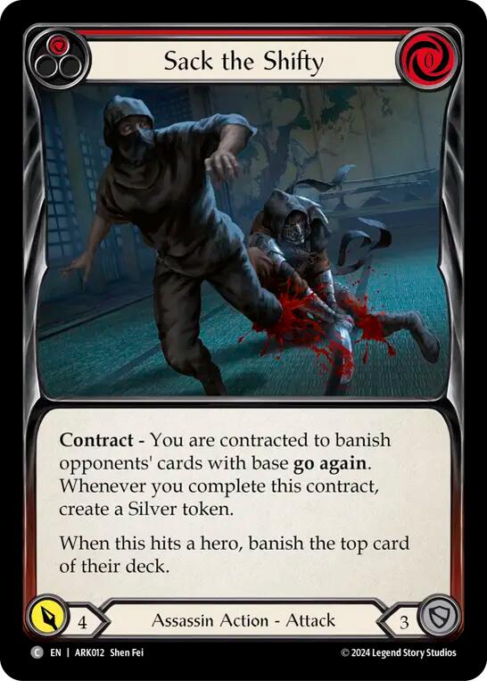Sack the Shifty (Red) [ARK012] (The Hunted Arakni Blitz Deck) - Evolution TCG