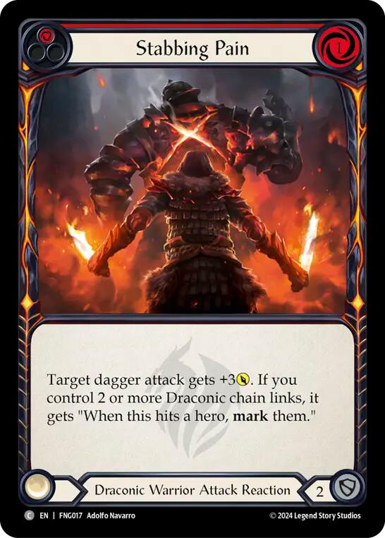 Stabbing Pain (Red) [FNG017] (The Hunted Fang Blitz Deck) - Evolution TCG