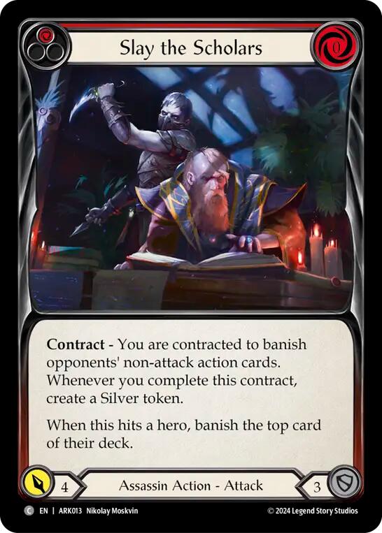 Slay the Scholars (Red) [ARK013] (The Hunted Arakni Blitz Deck) - Evolution TCG