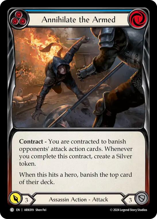 Annihilate the Armed (Blue) [ARK019] (The Hunted Arakni Blitz Deck) - Evolution TCG