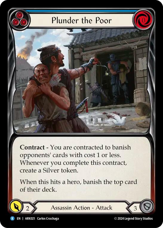 Plunder the Poor (Blue) [ARK021] (The Hunted Arakni Blitz Deck) - Evolution TCG