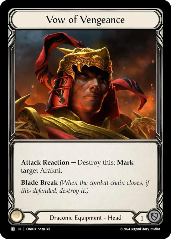 Vow of Vengeance [CIN003] (The Hunted Cindra Blitz Deck) - Evolution TCG