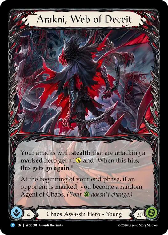 Arakni, Web of Deceit [WOD001] (The Hunted Arakni, Web of Deceit Blitz Deck)  Rainbow Foil - Evolution TCG