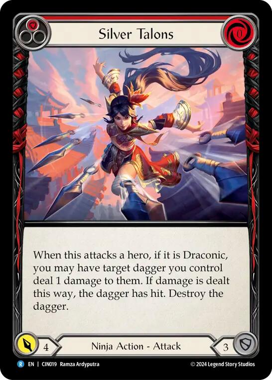 Silver Talons (Red) [CIN019] (The Hunted Cindra Blitz Deck) - Evolution TCG