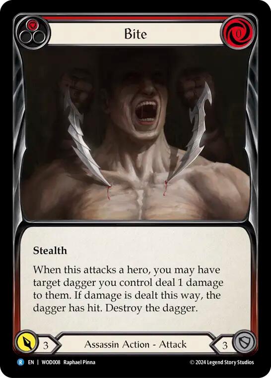 Bite (Red) [WOD008] (The Hunted Arakni, Web of Deceit Blitz Deck) - Evolution TCG