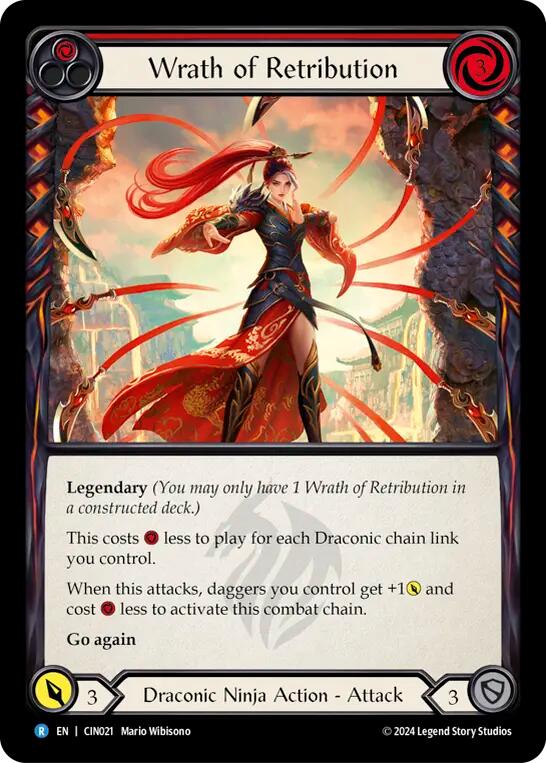 Wrath of Retribution (Red) [CIN021] (The Hunted Cindra Blitz Deck) - Evolution TCG