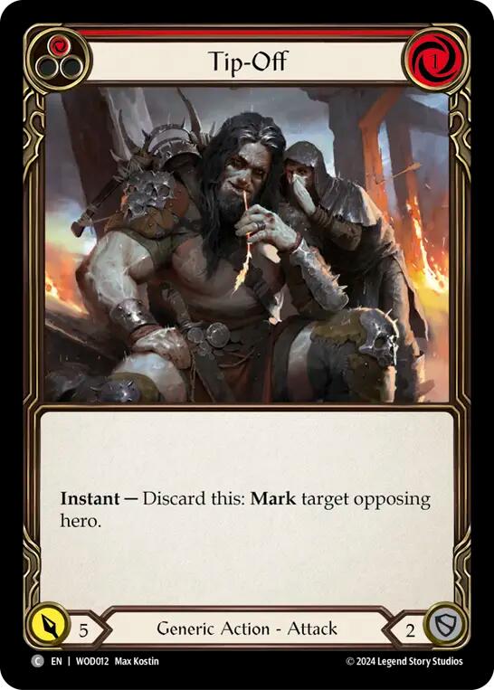 Tip-Off (Red) [WOD012] (The Hunted Arakni, Web of Deceit Blitz Deck) - Evolution TCG