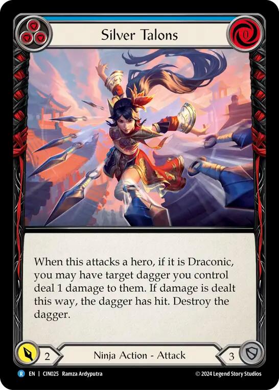Silver Talons (Blue) [CIN025] (The Hunted Cindra Blitz Deck) - Evolution TCG