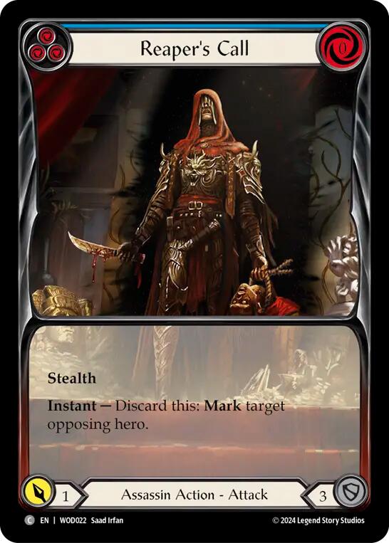 Reaper's Call (Blue) (Extended Art) [WOD022] (The Hunted Arakni, Web of Deceit Blitz Deck) - Evolution TCG