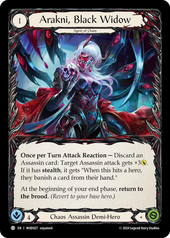 Arakni, Black Widow [WOD027//WOD028] (The Hunted Arakni, Web of Deceit Blitz Deck) - Evolution TCG