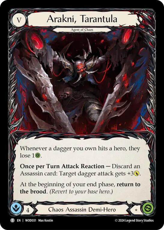 Arakni, Tarantula [WOD031//WOD032] (The Hunted Arakni, Web of Deceit Blitz Deck) - Evolution TCG