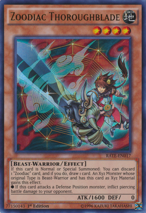 Zoodiac Thoroughblade [RATE-EN017] Ultra Rare - Evolution TCG