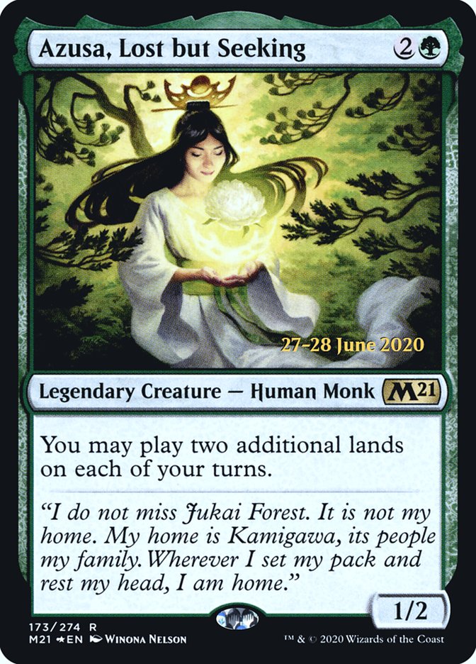 Azusa, Lost but Seeking [Core Set 2021 Prerelease Promos] - Evolution TCG