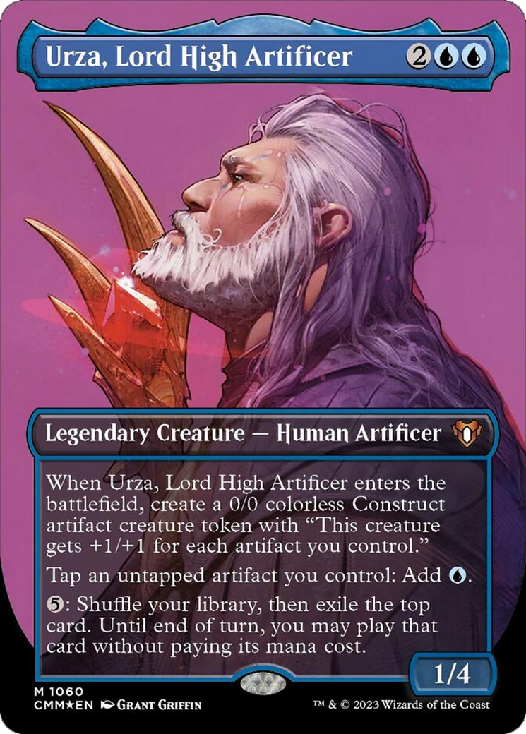 Urza, Lord High Artificer (Borderless Textured Foil Frame Break) [Commander Masters] - Evolution TCG