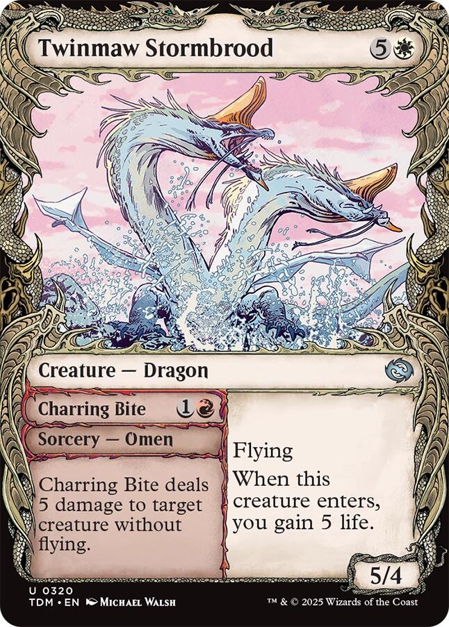 Twinmaw Stormbrood (Showcase) [Tarkir: Dragonstorm] - Evolution TCG