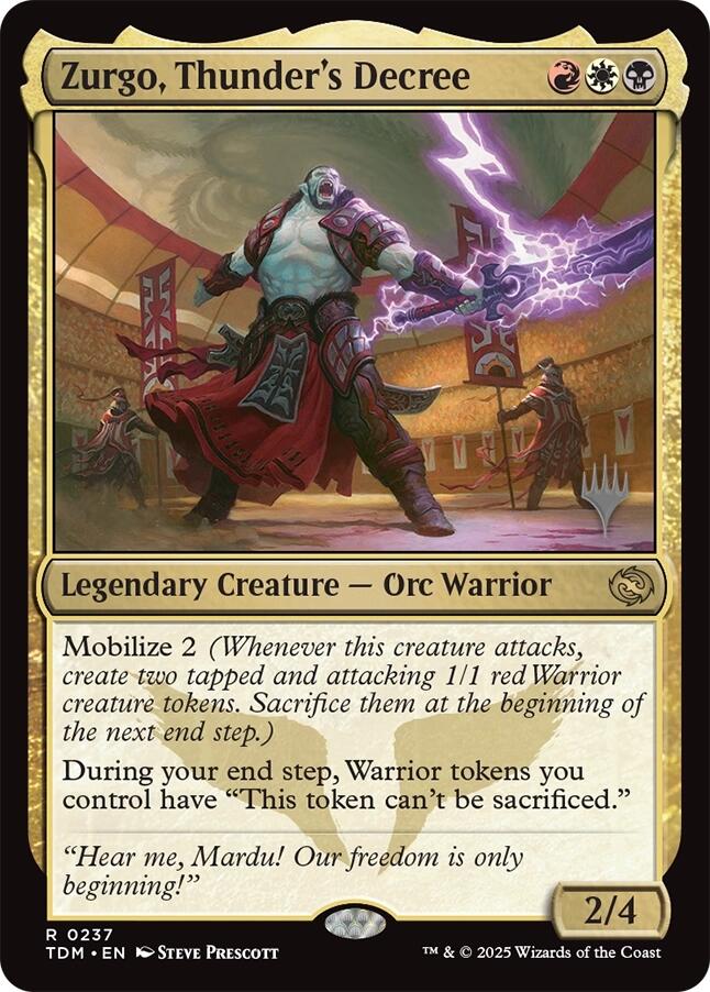 Zurgo, Thunder's Decree [Tarkir: Dragonstorm Promos] - Evolution TCG