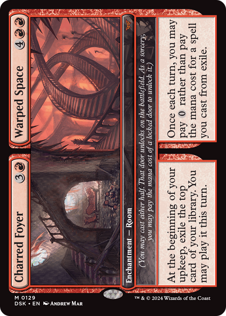 Charred Foyer // Warped Space [Duskmourn: House of Horror] - Evolution TCG
