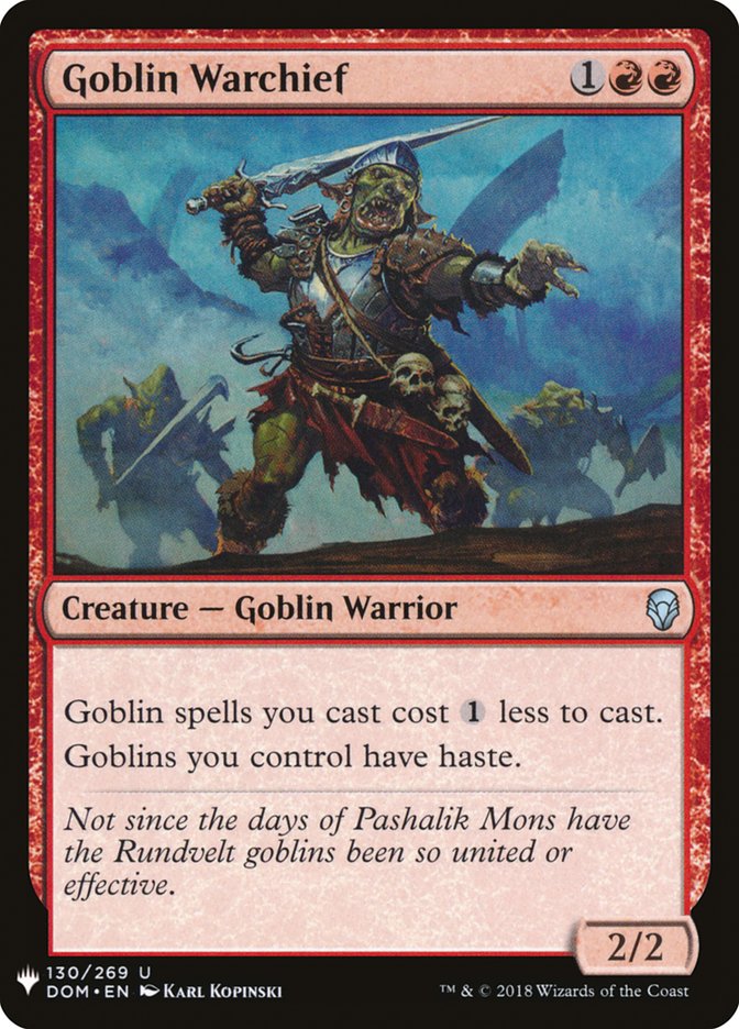 Goblin Warchief [The List] - Evolution TCG