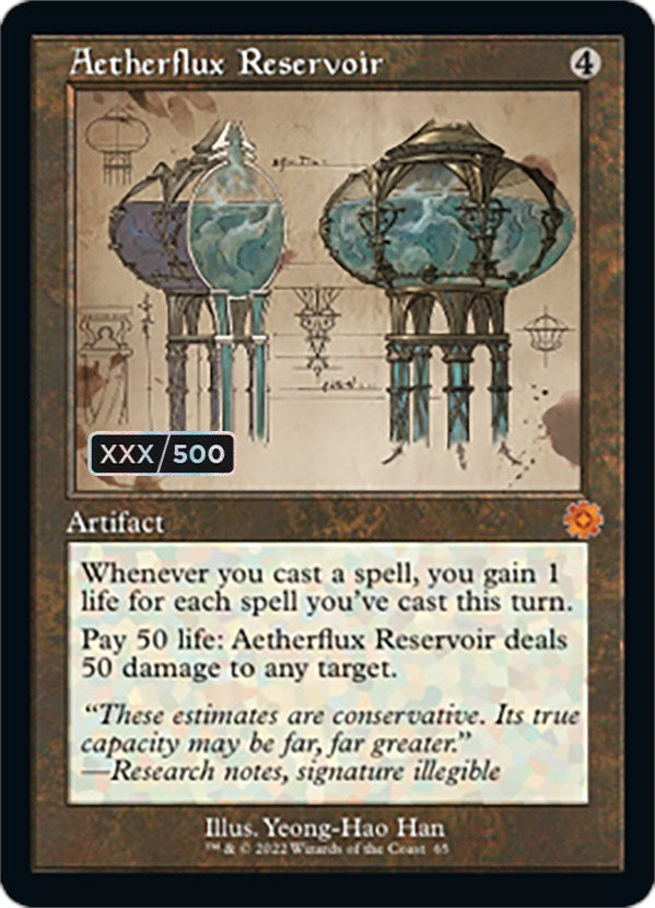 Aetherflux Reservoir (Retro Schematic) (Serialized) [The Brothers' War Retro Artifacts] - Evolution TCG