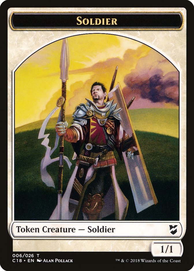 Mask // Soldier Double-Sided Token [Commander 2018 Tokens] - Evolution TCG