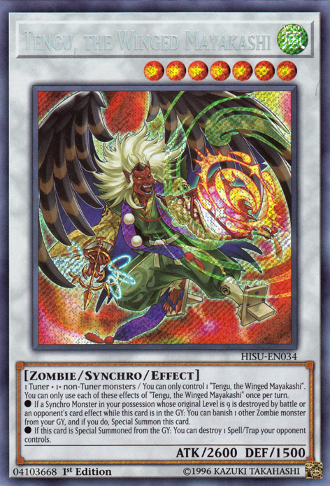 Tengu, the Winged Mayakashi [HISU-EN034] Secret Rare - Evolution TCG