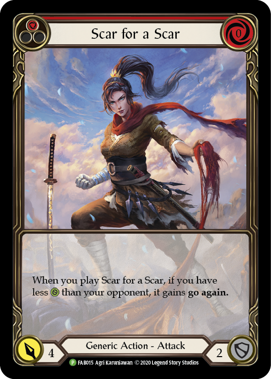 Scar for a Scar [FAB015] (Promo)  1st Edition Rainbow Foil - Evolution TCG