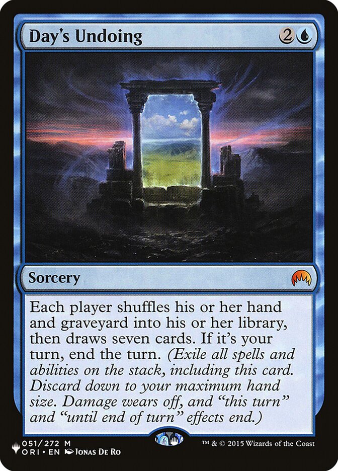 Day's Undoing [The List] - Evolution TCG