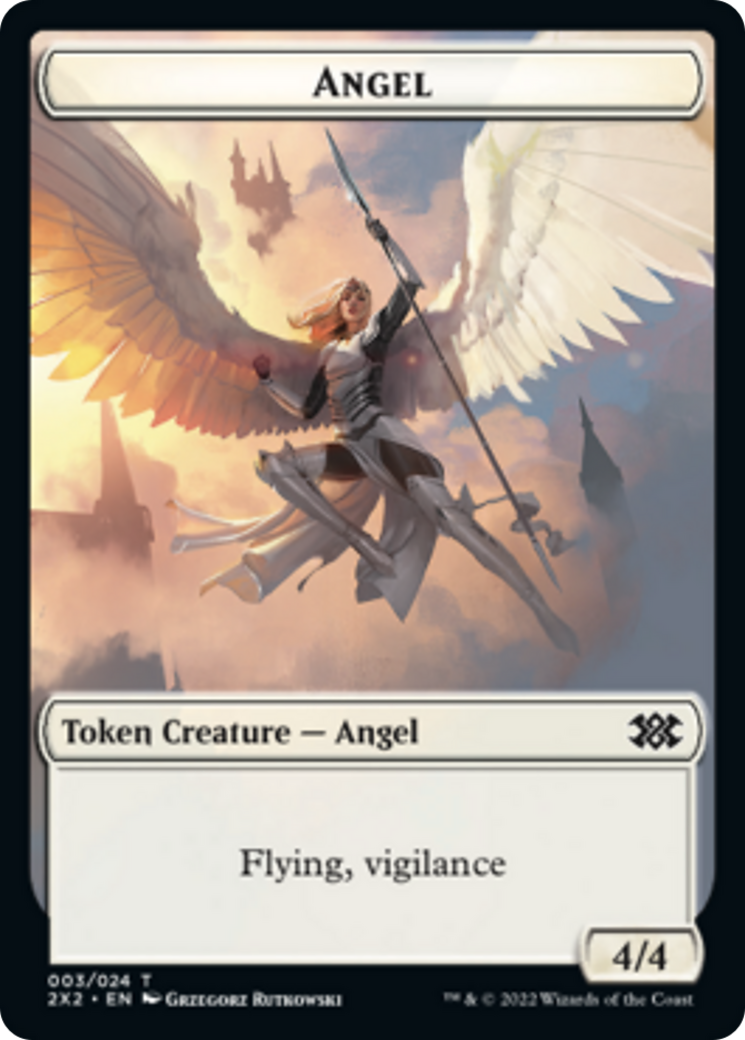 Bear // Angel Double-Sided Token [Double Masters 2022 Tokens] - Evolution TCG