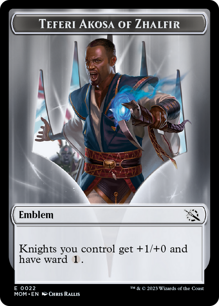 Elemental (2) // Teferi Akosa of Zhalfir Emblem Double-Sided Token [March of the Machine Tokens] - Evolution TCG
