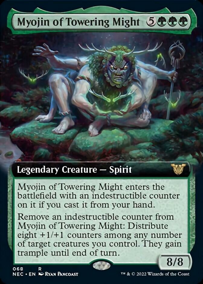 Myojin of Towering Might (Extended Art) [Kamigawa: Neon Dynasty Commander] - Evolution TCG