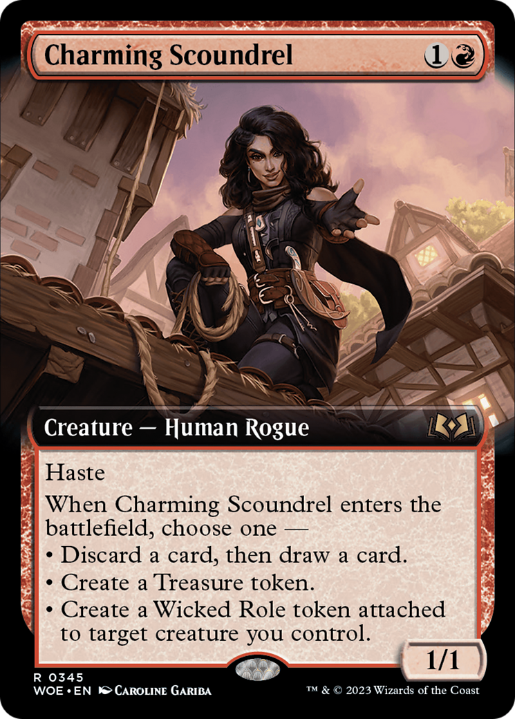 Charming Scoundrel (Extended Art) [Wilds of Eldraine] - Evolution TCG