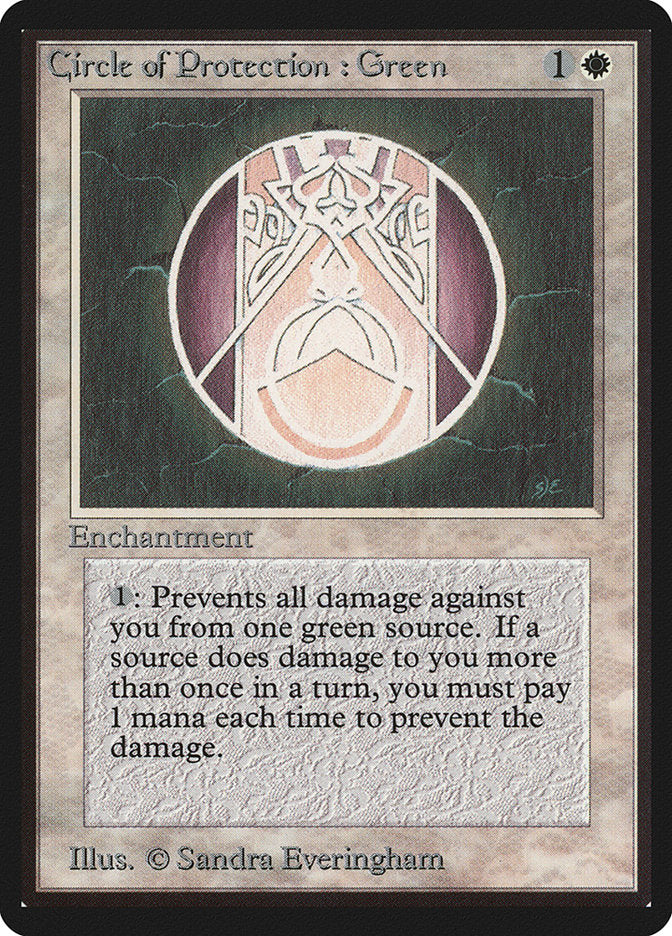 Circle of Protection: Green [Beta Edition] - Evolution TCG