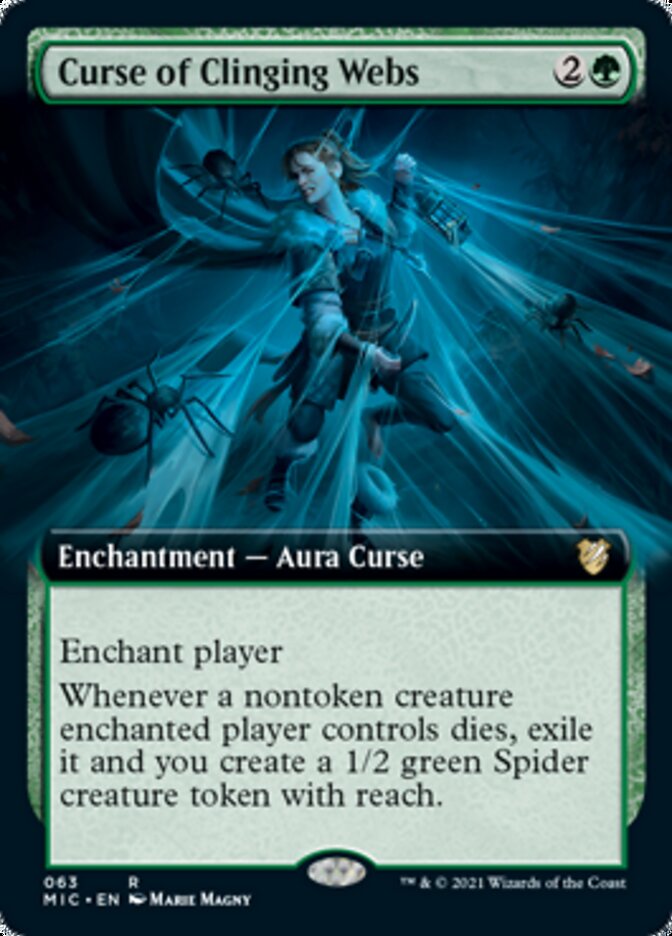 Curse of Clinging Webs (Extended Art) [Innistrad: Midnight Hunt Commander] - Evolution TCG