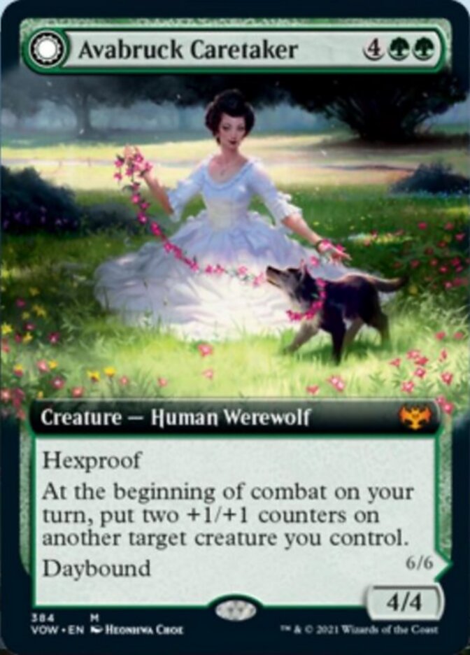 Avabruck Caretaker // Hollowhenge Huntmaster (Extended Art) [Innistrad: Crimson Vow] - Evolution TCG