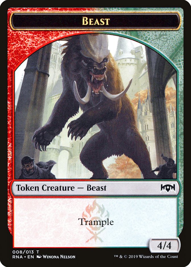 Beast Token [Ravnica Allegiance Tokens] - Evolution TCG