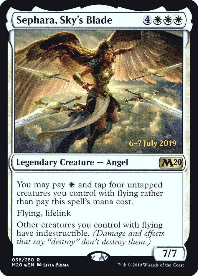 Sephara, Sky's Blade [Core Set 2020 Prerelease Promos] - Evolution TCG