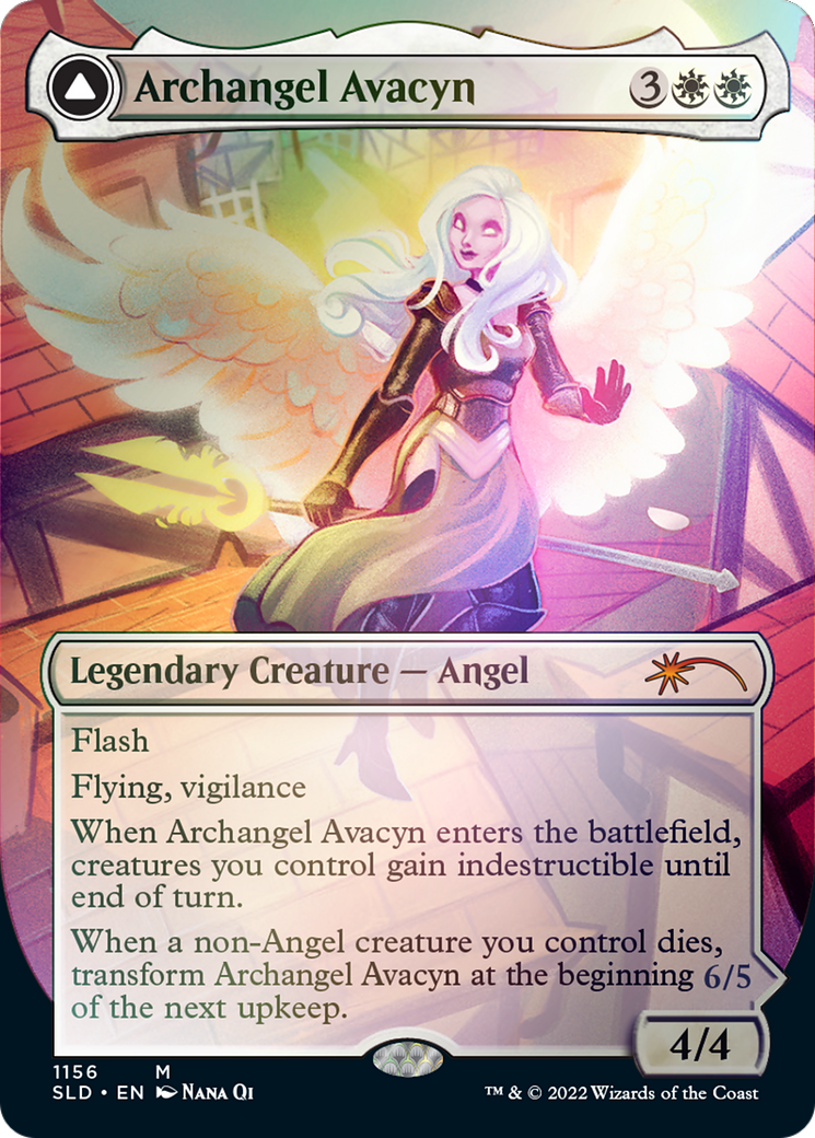 Archangel Avacyn // Avacyn, the Purifier (Borderless) [Secret Lair: From Cute to Brute] - Evolution TCG