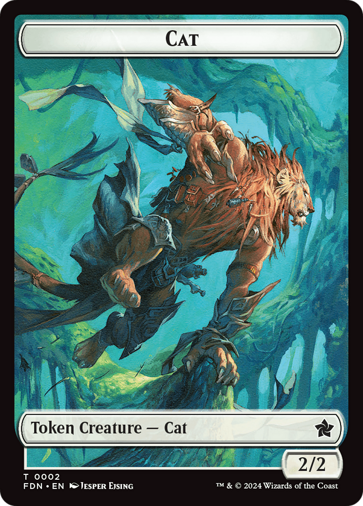 Cat (0001) // Cat (0002) Doubled-Sided Token [Foundations Tokens] - Evolution TCG