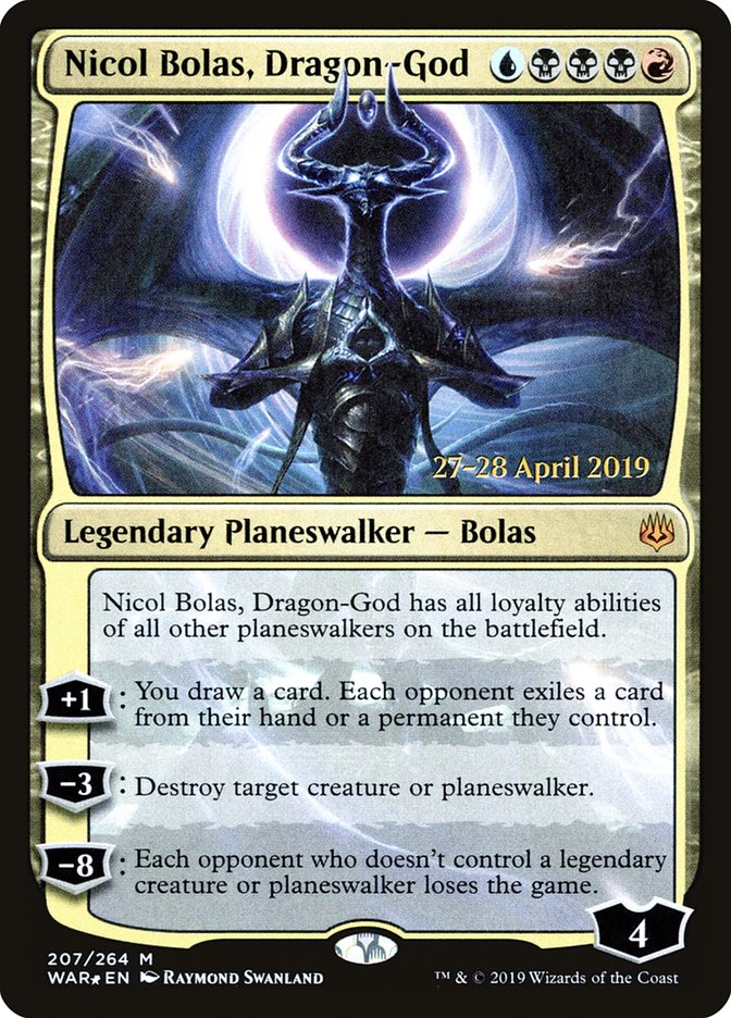 Nicol Bolas, Dragon-God [War of the Spark Prerelease Promos] - Evolution TCG