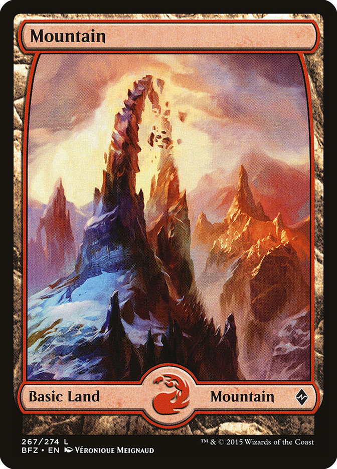 Mountain (267) (Full Art) [Battle for Zendikar] - Evolution TCG