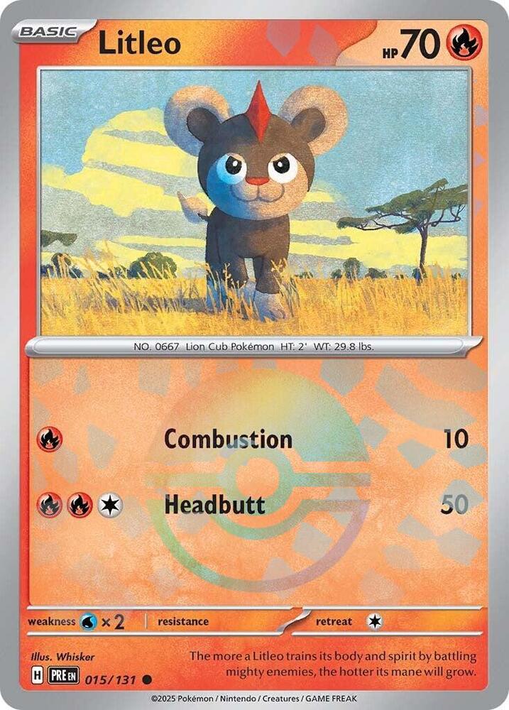 Litleo (015/131) (Poke Ball Pattern) [Scarlet & Violet: Prismatic Evolutions] - Evolution TCG