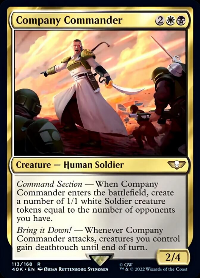 Company Commander (Surge Foil) [Warhammer 40,000] - Evolution TCG