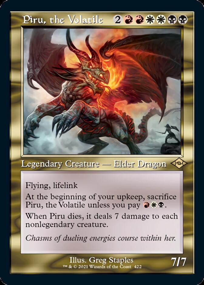 Piru, the Volatile (Retro Foil Etched) [Modern Horizons 2] - Evolution TCG